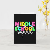 Middelbare school squad terug naar school leraren kaart (Gele Bloem)