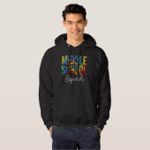 Middelbare School Squad Tie Dye Terug naar School Hoodie (Voorkant volledig)