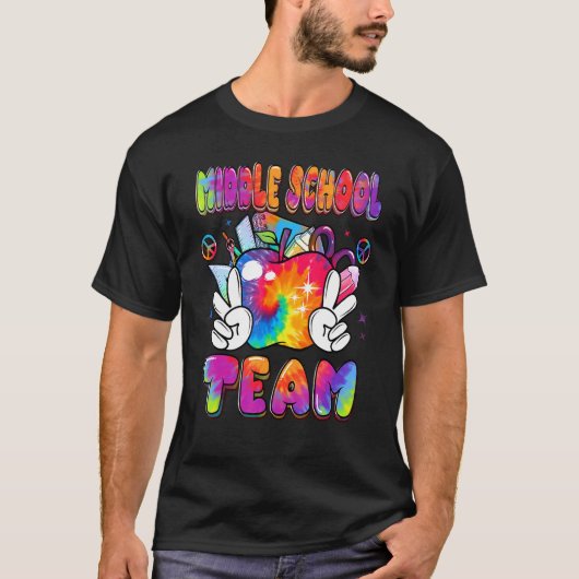 Middelbare school team bind Dye terug naar school T-shirt (Voorkant)