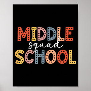 Middelbare school team middelbare school leraren t poster