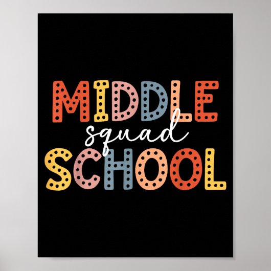 Middelbare school team middelbare school leraren t poster (Voorkant)