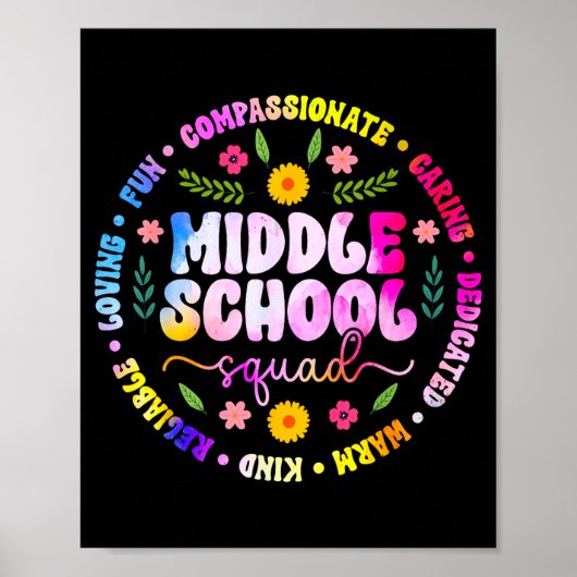 Middelbare school team middelbare school leraren t poster (Voorkant)
