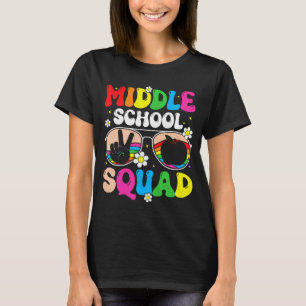 Middelbare school team middelste docenten studente t-shirt