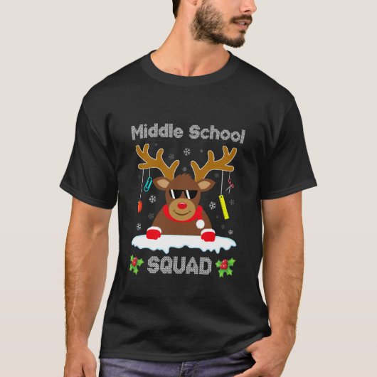 Middelbare School Team Rendier Grappige Leraar Ker T-shirt (Voorkant)