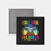 Middelbare school Unlocked Level Up Gamer Terug na Magneet (Voorkant / Achterkant)