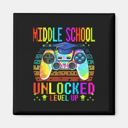 Middelbare school Unlocked Level Up Gamer Terug na Magneet (Voorkant)