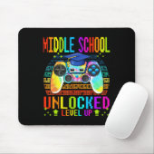 Middelbare school Unlocked Level Up Gamer Terug na Muismat (Met muis)