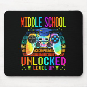 Middelbare school Unlocked Level Up Gamer Terug na Muismat