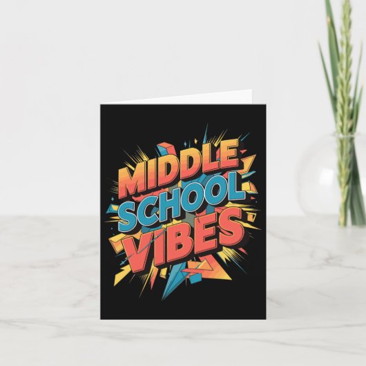 Middelbare school vibes 1 kaart (Voorkant)
