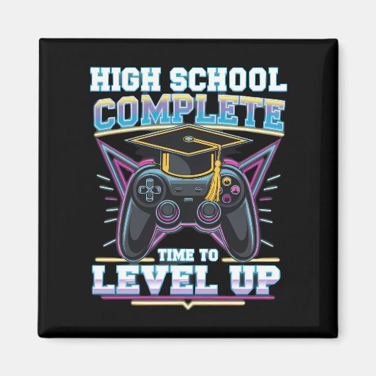 Middelbare School Volledige Gamer Gamen Afstuderen Magneet (Voorkant)