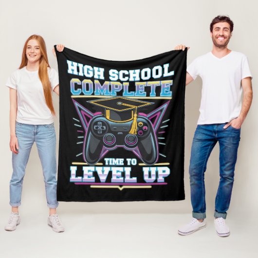 Middelbare School Voltooid Gamer Gamen Afstuderen Fleece Deken (In situ)