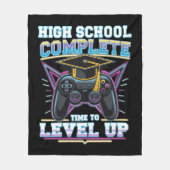 Middelbare School Voltooid Gamer Gamen Afstuderen Fleece Deken (Voorkant)