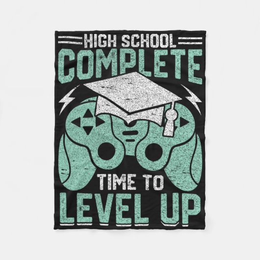 Middelbare school voltooid Tijd om videogame te ve Fleece Deken (Voorkant)