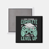 Middelbare school voltooid Tijd om videogame te ve Magneet (Voorkant / Achterkant)
