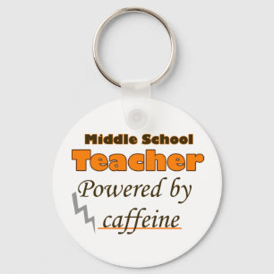 Middelbare schoolleraar aangedreven door cafeïne sleutelhanger