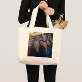 Middelbare schoolreünie personaliseren toevoegen grote tote bag (Voorkant (product))