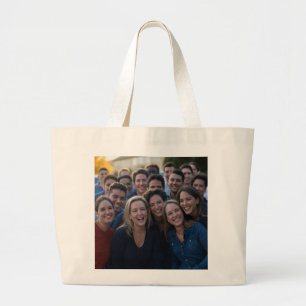 Middelbare schoolreünie personaliseren toevoegen grote tote bag