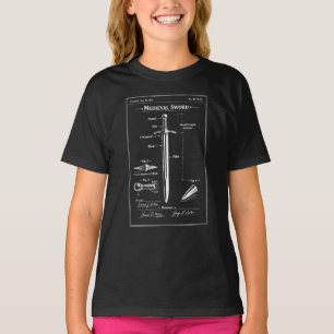 Middelbareeuwse Zwaard Blauwdruk T-shirt