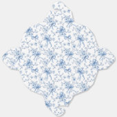 Middelblauw en witte Coquette Bedankdoosjes (Ongevouwen)