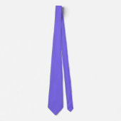 Middelblauw Paarse Kleur Effen Vlak Stropdas (Voorkant)