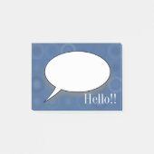 Middelblauwe Cirkelvormen Post-it® Notes (Voorkant)