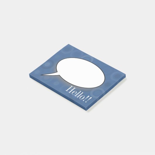 Middelblauwe Cirkelvormen Post-it® Notes (Schuin)