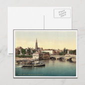 Middelbrug, Metz, Elzas Lorraine, Duitsland vint Briefkaart (Voorkant / Achterkant)