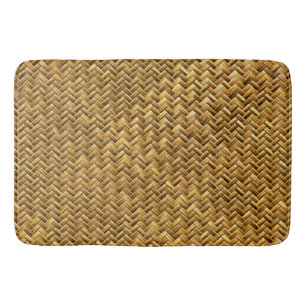 Middelbruin natuurlijk baskeweef badmat