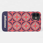 Middelcentraal modern Geometrisch Blauw Rood, gepe Case-Mate iPhone Case (Achterkant (horizontaal))