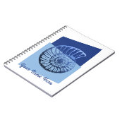 Middelcentraal Moderne Spiral Shell Print Ocean Bl Notitieboek (Linkerzijde)