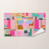 Middelcentraalmodern Abstract meetkundig kleurenbl Bad Handdoek (Handdoek)