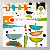 Middelcentraalmoderne, Abstract geïnspireerde Poster (Voorkant)