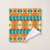 Middelcentraalmoderne keukendoek, Retro Patroon Bad Handdoek (Wasdoekje)