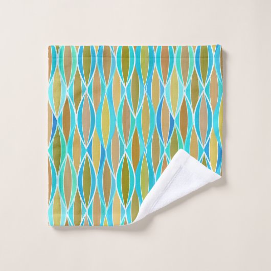 Middelcentrifugeren, afdrukken, blauw, Turquoise e Bad Handdoek (Wasdoekje)