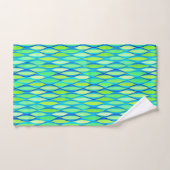 Middelcentrifugeren — Ribbon Print, Turquoise en L Bad Handdoek (Handdoek)