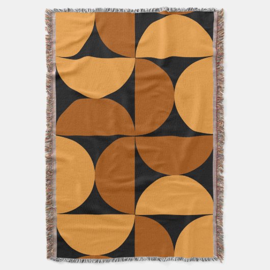 Middelcentury Modern Burnt Clay en Mocha Deken (Voorkant Verticaal)