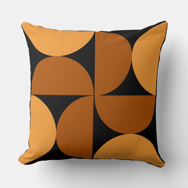 Middelcentury Modern Burnt Clay en Mocha Kussen (Voorkant)