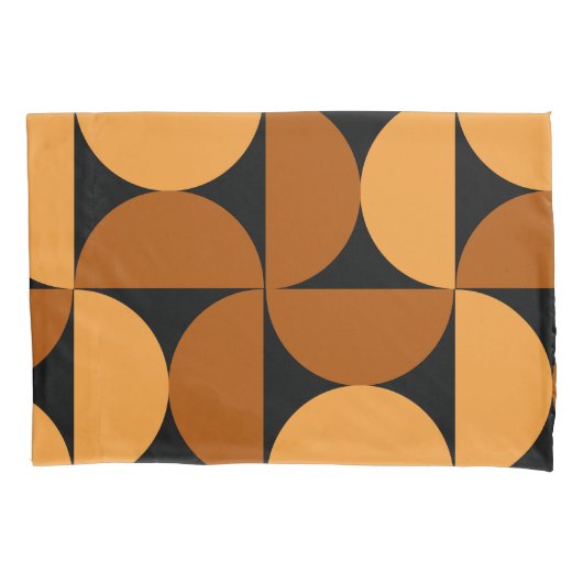 Middelcentury Modern Burnt Clay en Mocha Kussensloop (Voorkant)