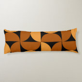 Middelcentury Modern Burnt Clay en Mocha Lichaamskussen (Achterkant)