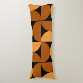 Middelcentury Modern Burnt Clay en Mocha Lichaamskussen (Voorkant Verticaal)