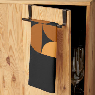 Middelcentury Modern Burnt Clay en Mocha Theedoek