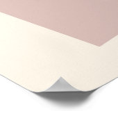 Middelcentury Modern Fern Silhouette Brown en Beig Poster (Hoek)