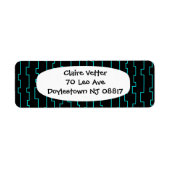 Middelcentury Modern Trellis Etiket (Voorkant)