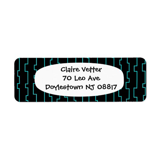 Middelcentury Modern Trellis Etiket (Voorkant)