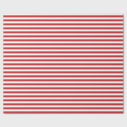 Middeldonkerrood en witstrooppapier cadeaupapier (Vlak)