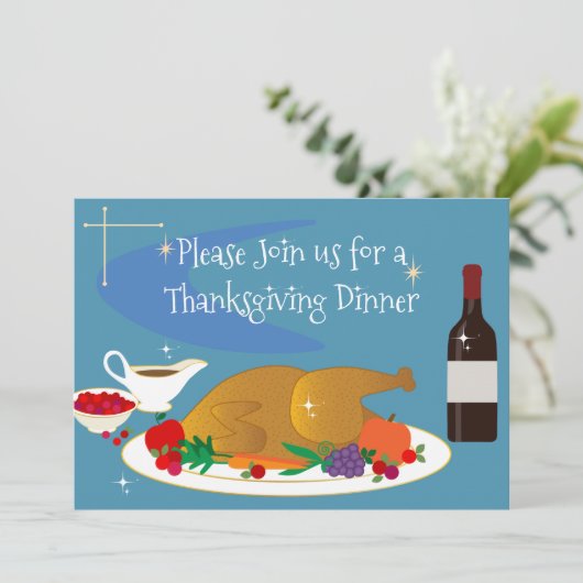 Middeleeuwen bieden Bedankt Retro Happy Thanksgivi Kaart (Staand voorkant)