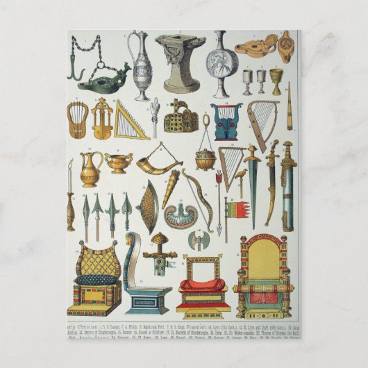 Middeleeuwen Briefkaart (Voorkant)