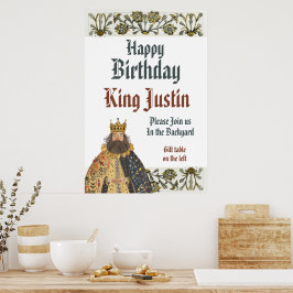 Middeleeuwen Middeleeuwse Renaissance Koning Verja Poster