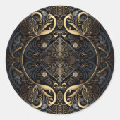 Middeleeuwen sierschild ronde sticker (Voorkant)