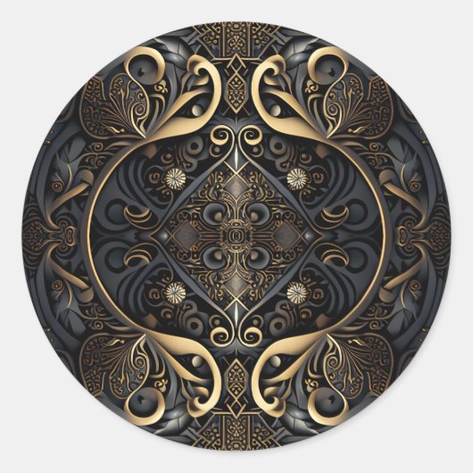 Middeleeuwen sierschild ronde sticker (Voorkant)